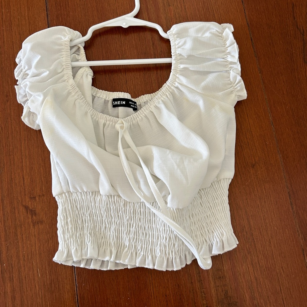 XS White crop top!